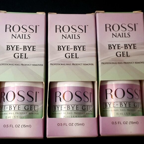 NEW!! Rossi Soak Bye-Bye Gel - Professional Nail Product Remover - Lot of THREE! - Picture 1 of 8